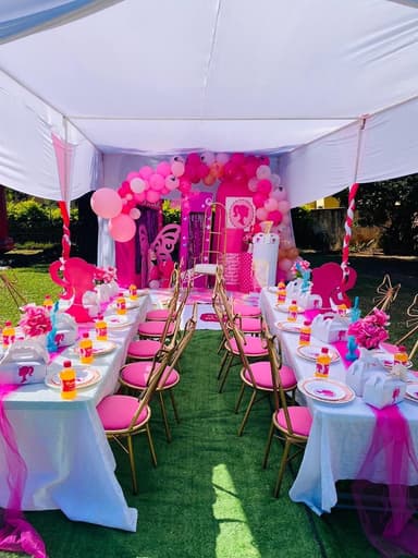 Birthday decorations and set up