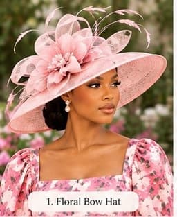 Floral bow hats