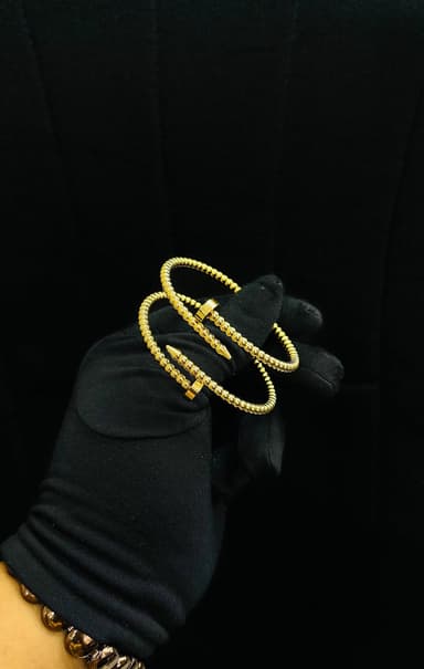 Golden nail bangles