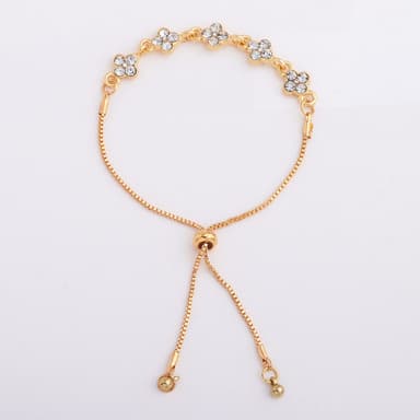 Cross-border new zircon Clover sweet advanced sense of niche bracelet ins wild flowers