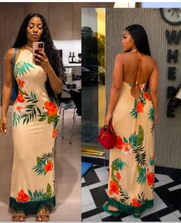 Ladies backless gown