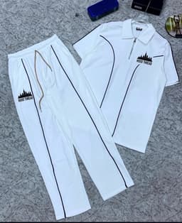 Hood Thread Premium White Polo Co-Ord Set