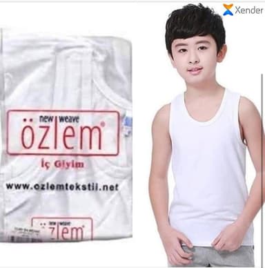 Children cotton singlet for boys