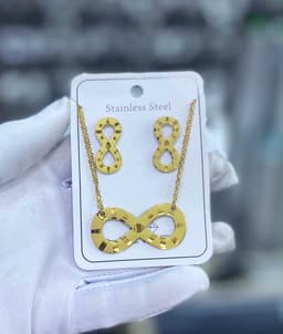 Infinity Necklace with matching earrings