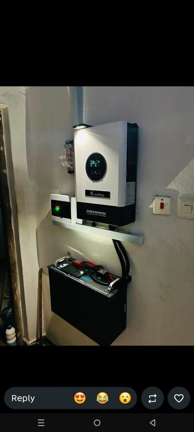 Mini solar 12v lithium battery with hybrid inverter