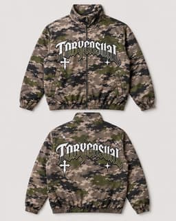 camouflage zip-up jacket (BRAND)