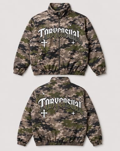 camouflage zip-up jacket (BRAND)