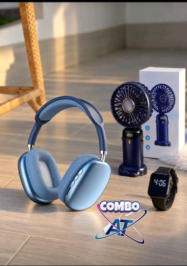 Combo mimi fan, smart watch, head set
