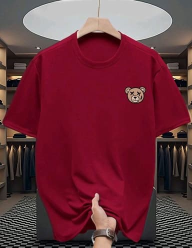 Men's Bear Graphic Casual T-Shirt