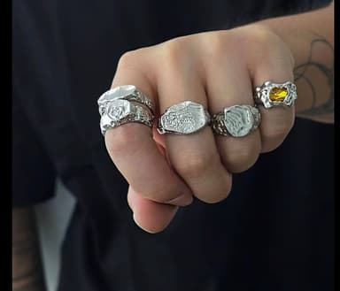 5pcs Fashion Geometric Ring